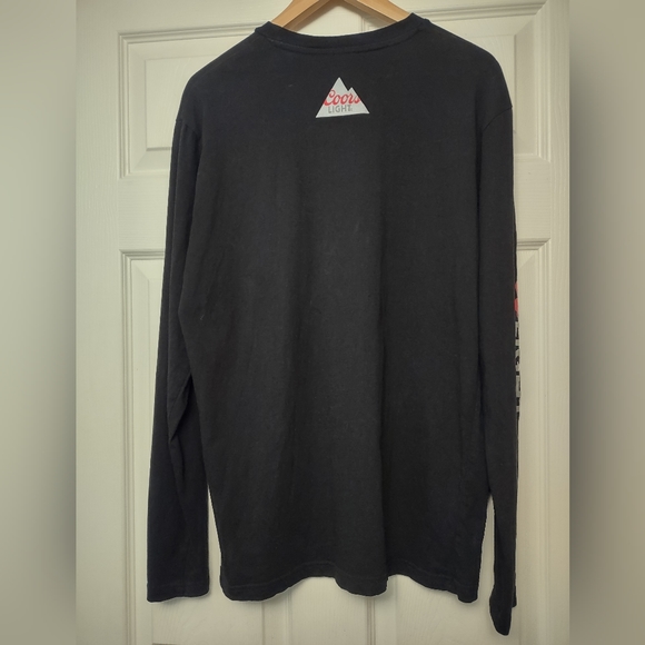 Toronto Raptors Two Five 25 Anniversary Black  Tee Shirt Long Sleeve Coors Light - Picture 2 of 7